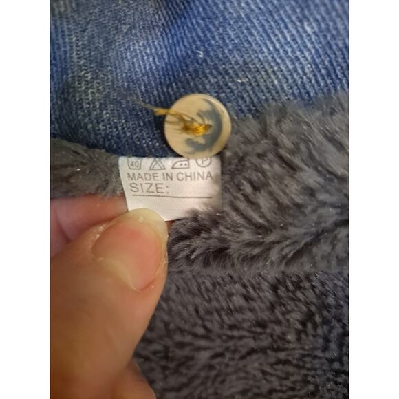 NWT Fleece Lined Denim Button Up Jacket Size Small - Picture 3 of 9